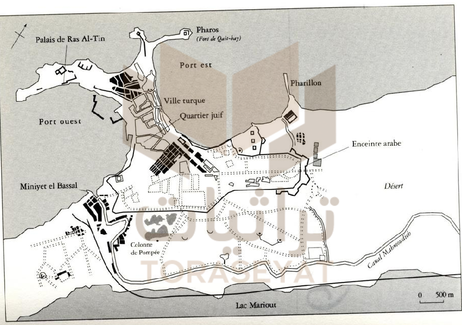خريطة الإسكندرية عام 1855 م