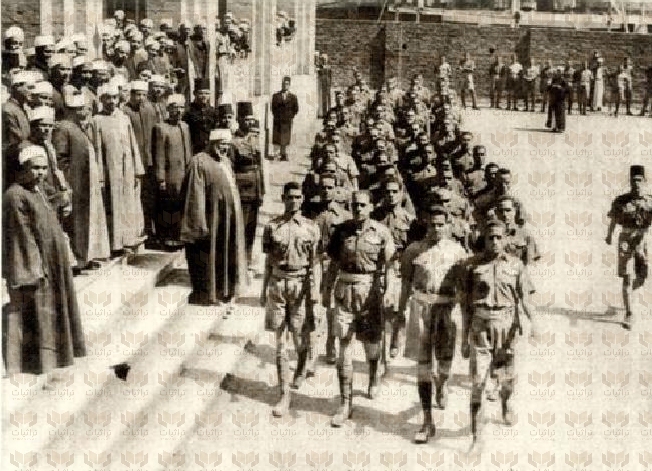 الشيخ اللبان مع الأزهريين أثناء التدريب العسكري